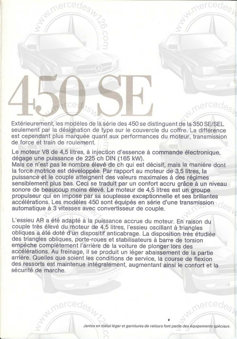Catalogue de 1974 sur les W116 350 SE/SEL & 450 SE/SEL Catalo70