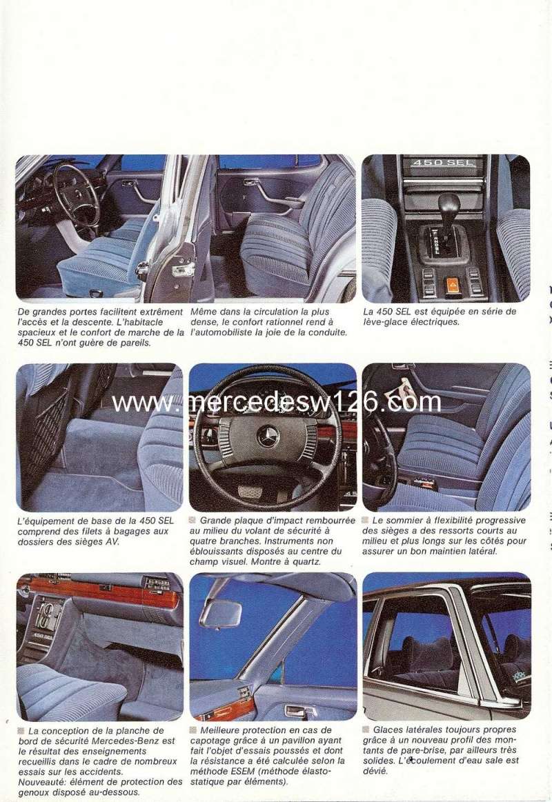 Catalogue de 1974 sur les W116 350 SE/SEL & 450 SE/SEL Catalo80