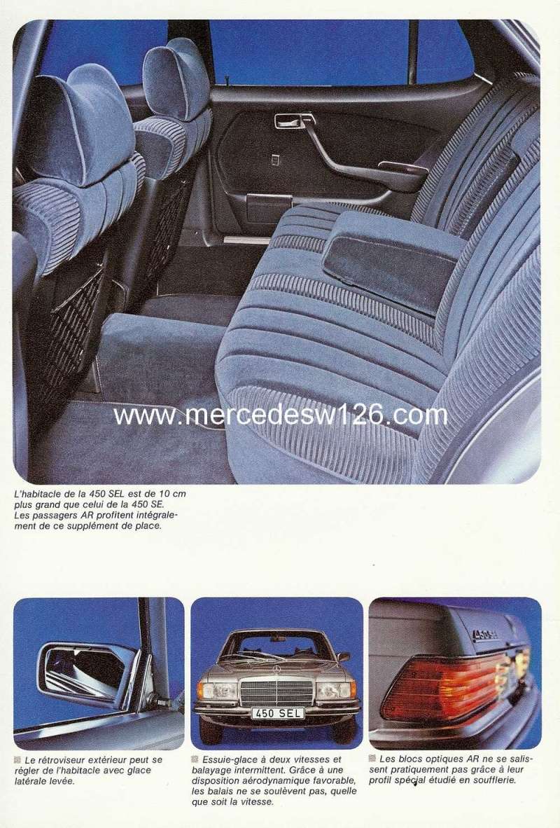 Catalogue de 1974 sur les W116 350 SE/SEL & 450 SE/SEL Catalo81