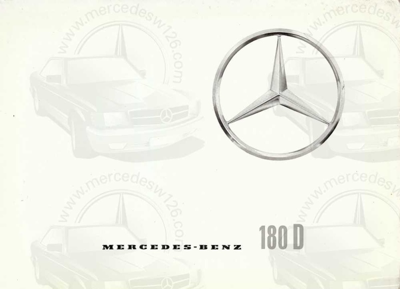 Catalogue de 1959 sur la Mercedes W120 180 D Ponton11
