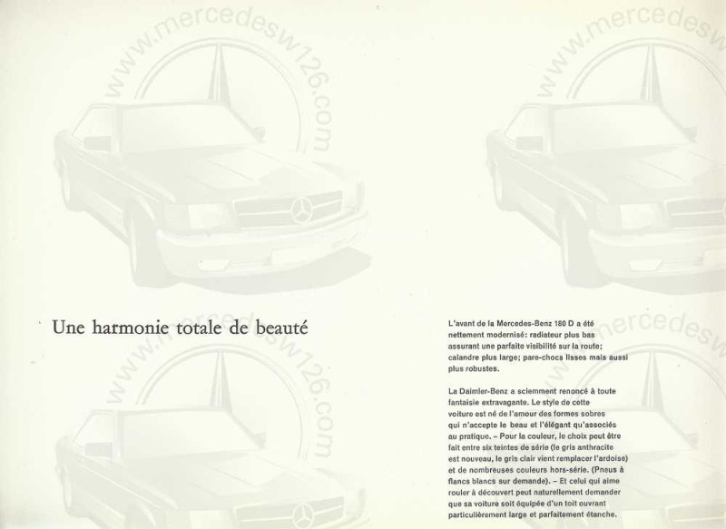 Catalogue de 1959 sur la Mercedes W120 180 D Ponton13