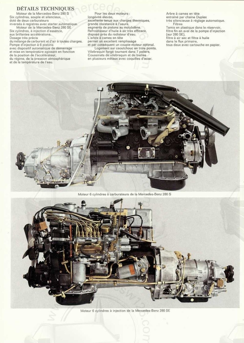Catalogue de 1968 sur les Mercedes W108 280 S / SE W108_216