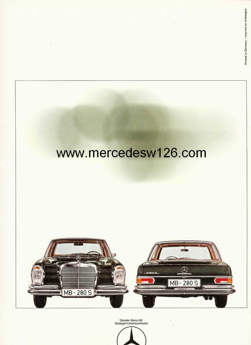 Catalogue de 1968 sur les Mercedes W108 280 S / SE W108_223
