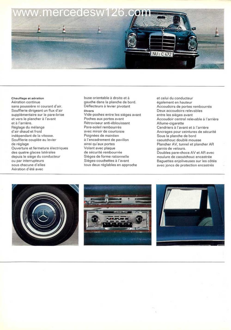Catalogue de 1966 sur la Mercedes W109 300 SEL W109_112
