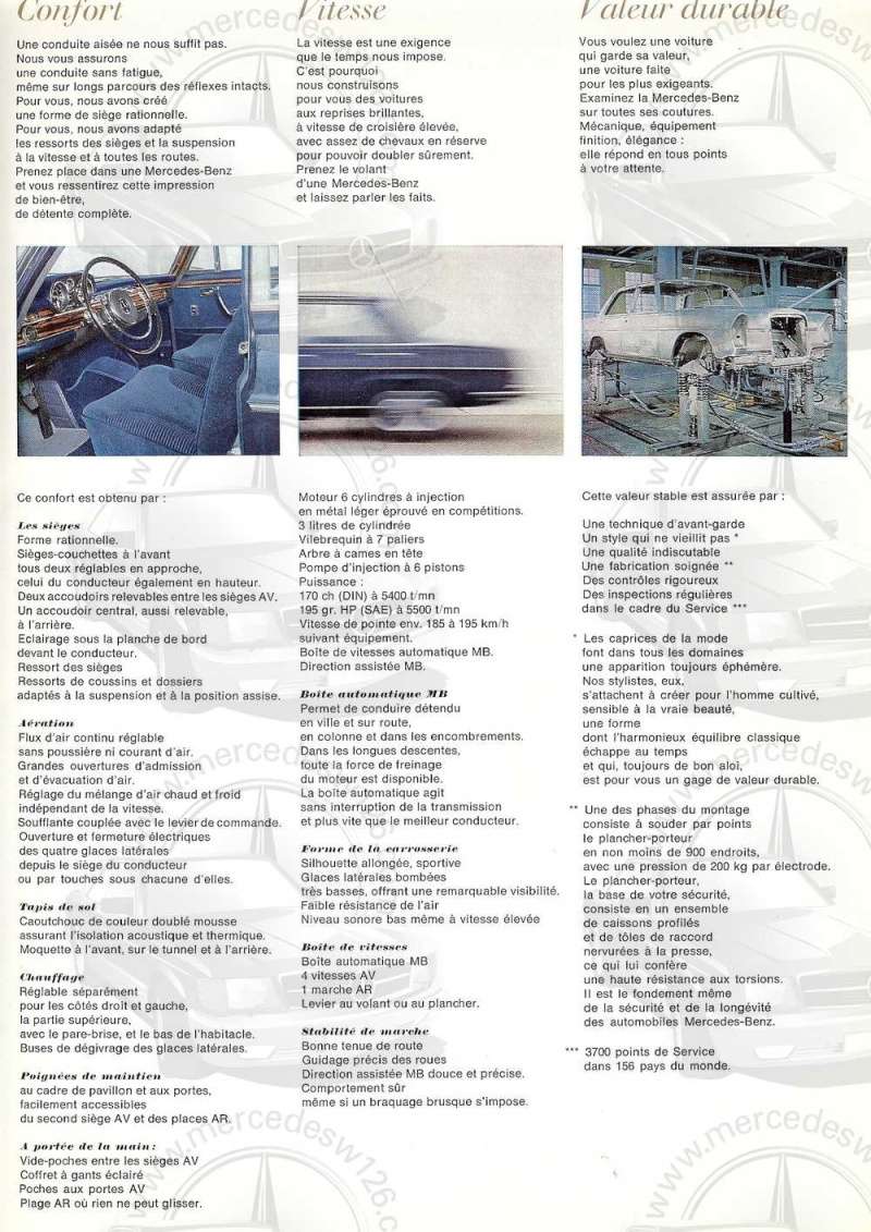 Catalogue de 1967 sur la Mercedes W109 300 SEL W109_323