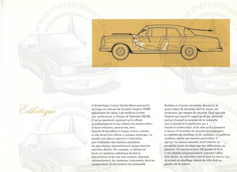 Catalogue de 1963 sur les W111 220 SE coupé & cabriolet W111_c35