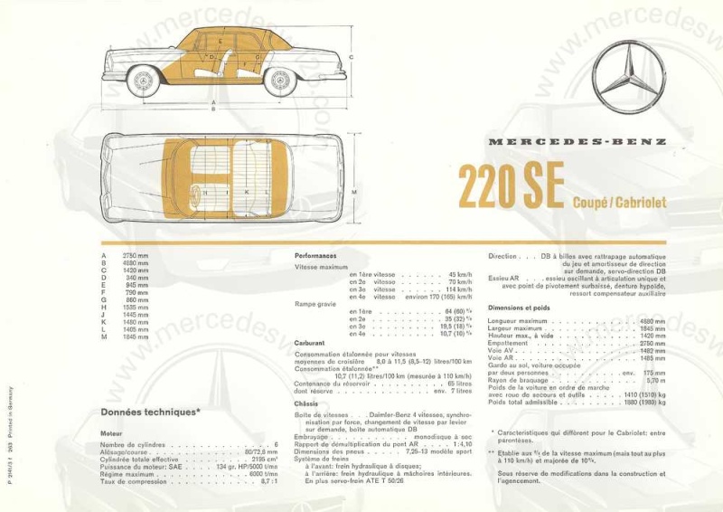 Catalogue de 1963 sur les W111 220 SE coupé & cabriolet W111_c47