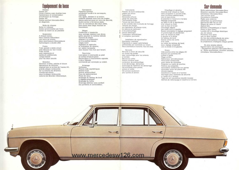 Catalogue de 1968 sur la Mercedes W115 220 D W114_212