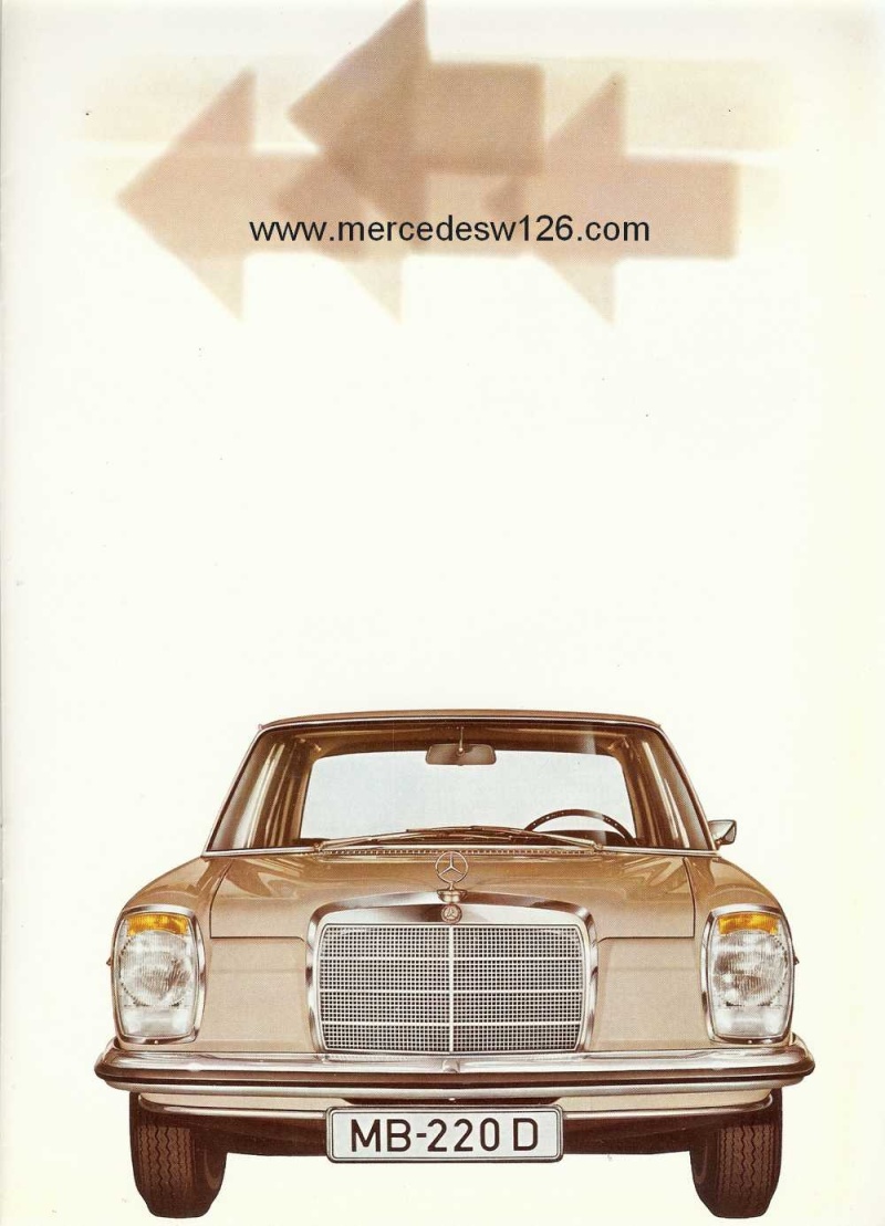 Catalogue de 1968 sur la Mercedes W115 220 D W114_217