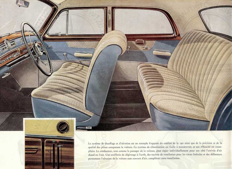 Catalogue de 1961 sur la Mercedes W121 190 "ponton" W121_115