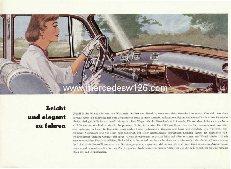 Catalogue de 1958 sur la Mercedes W180 219 W180_222