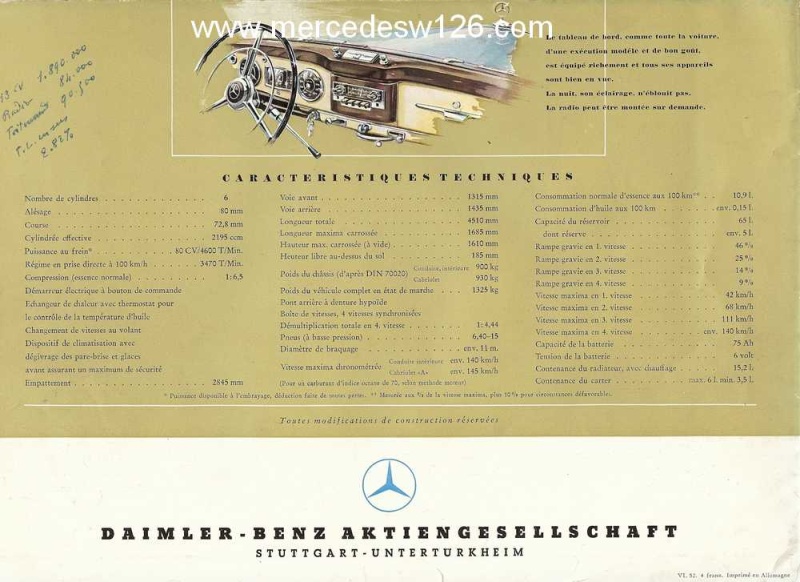 Catalogue de 1952 sur la Mercedes W187 220 (juin) W187_111
