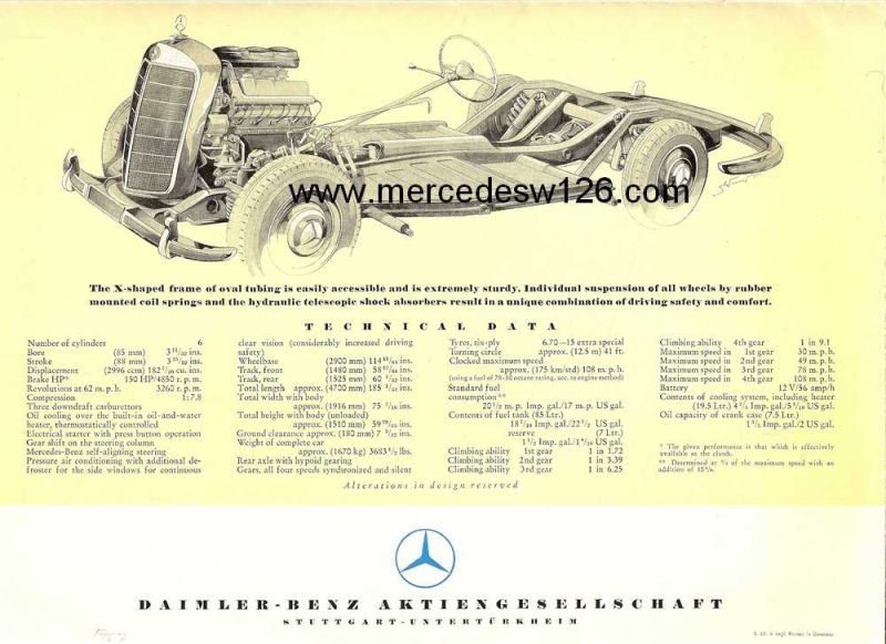 Catalogue de 1952 sur la Mercedes W188 300 S W188_118