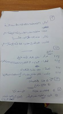 امتحان لغة عربية محافظة الجيزة الصف السادس أخر العام2016 13087910