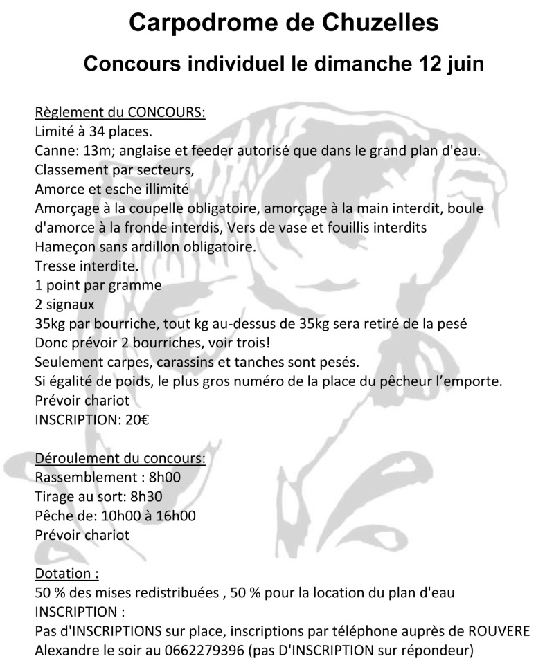 Concours sur le carpodrome de chuzelles le 12 juin IND carpcup Concou12
