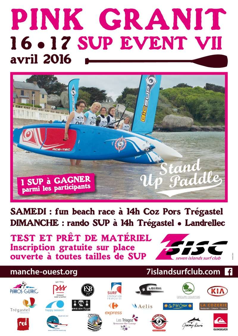 Pink Granit Sup Event à Trégastel (22) le 16-17 Avril 2016 Affich10