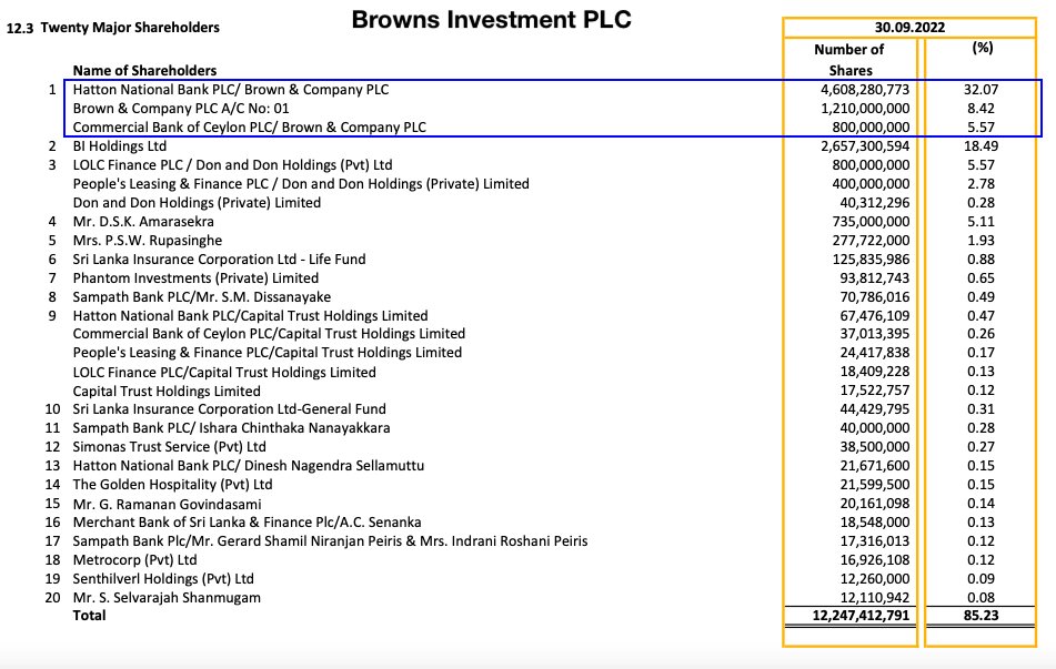 Who actually own BROWNS INVESTMENTS (BIL)? E1ef1810