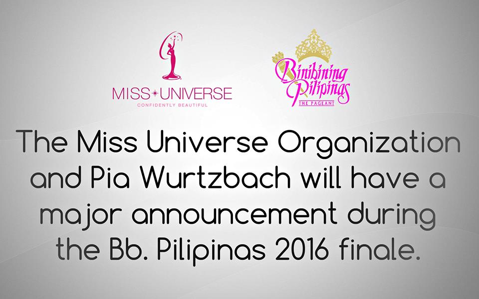 Miss Universe 2016 Host is the PHILIPPINES to be held on January 29th 13015610