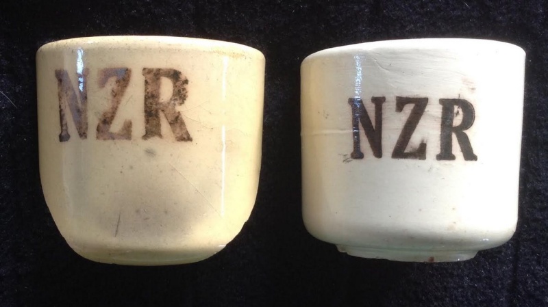 NZR shards: Ambrico NZR railway cups 1939-43 Amb310