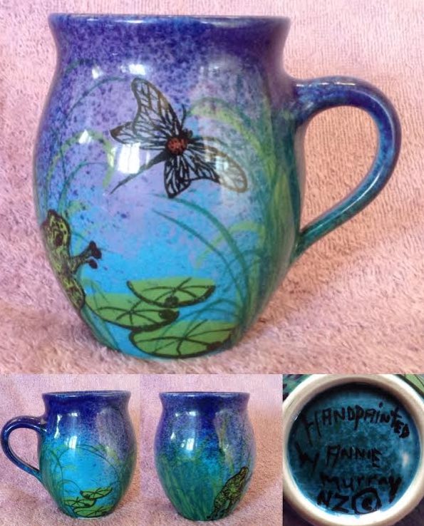 Annie Murray handpainted mug with mark Annie10