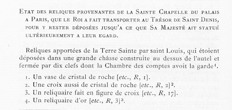 inventaire des reliques de la saint chapelle qui furent déposé à saint Denis en 1791 Export22
