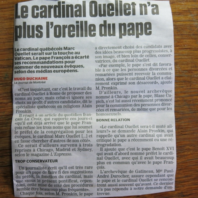 Le Pape François n'écoute plus les recommendations du Cardinal Ouellet ! Cardin11
