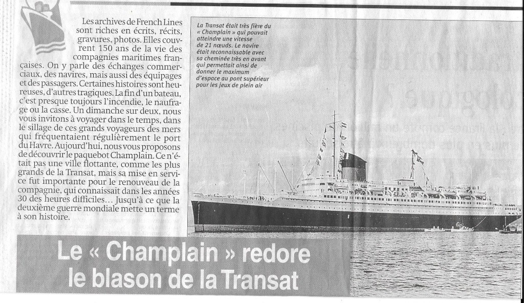 Histoire de bateaux - Le Champlain 176