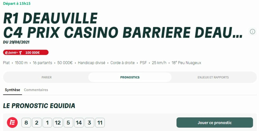 29-08-2021 --- DEAUVILLE - R1C4 --- Mise 18 € => Gains 0 €.   Scre1517