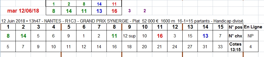 12/06/2018 --- NANTES --- R1C3 --- Mise 3 € => Gains 0 €. Scree160