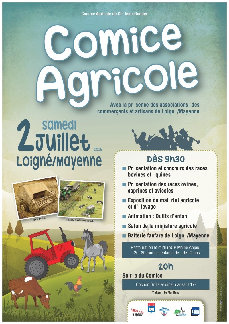 53-Comice Agricole de Loigné/Mayenne-02 Juillet 2016 Affich11