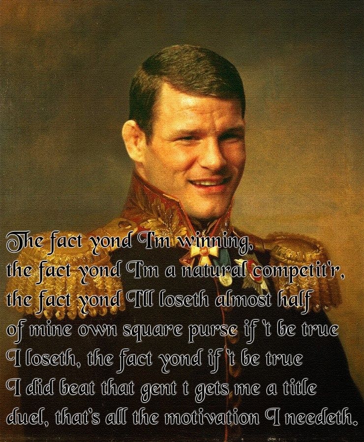 "Old Timey Trash Talking with Count Bisping" Meme Game! Mikey_10