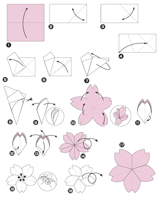 Jour 1 un embellissement en origami Pliage10