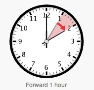 Clocks go forward 1 hr tonight. Clock-10