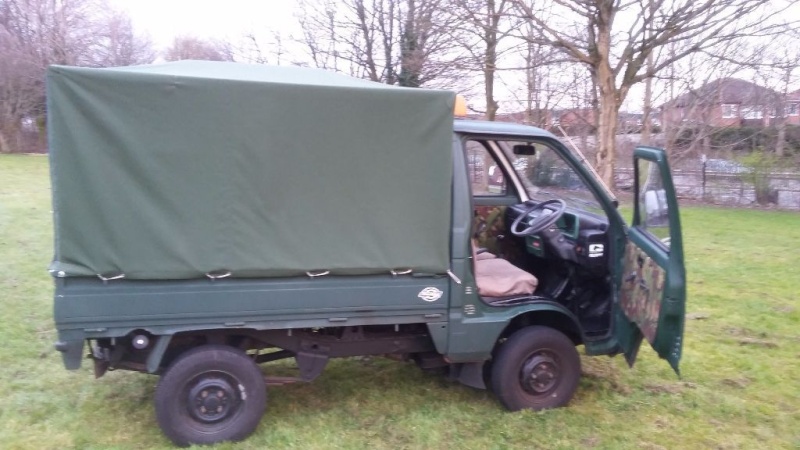 FOR SALE . Cute 2 seater soft top 4WD camper. 2003 1.3l Petrol Daihatsu Hijet £2000ono _8610