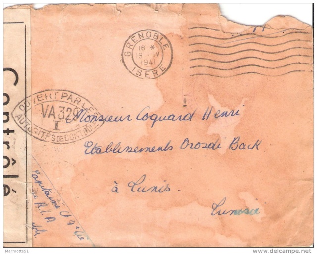 Cachet "Sureté Nationale / état français / Bureau de la censure" sur Bande de Tunis ?? Va_32910