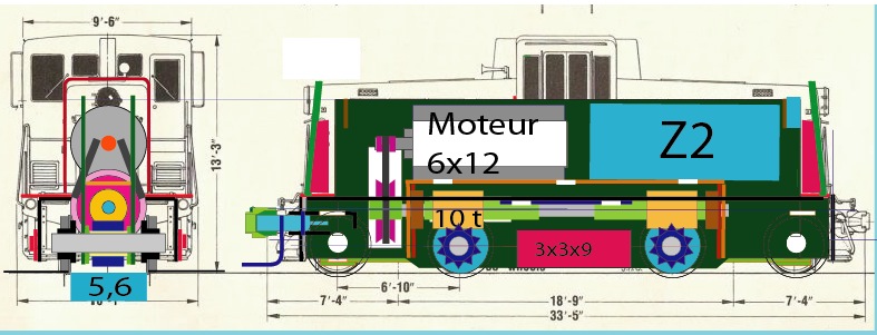 Un GE 44 ton en Z Ge44-d14