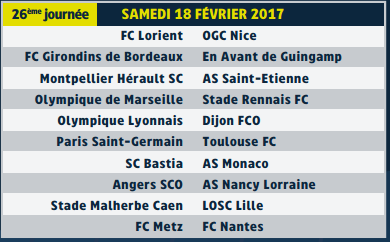 26éme journée ligue 1 R2610