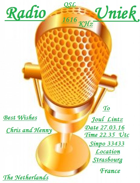 eQSL de Uniek Radio Gouden10