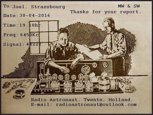 eQSL de Radio Astronaut Radio_14