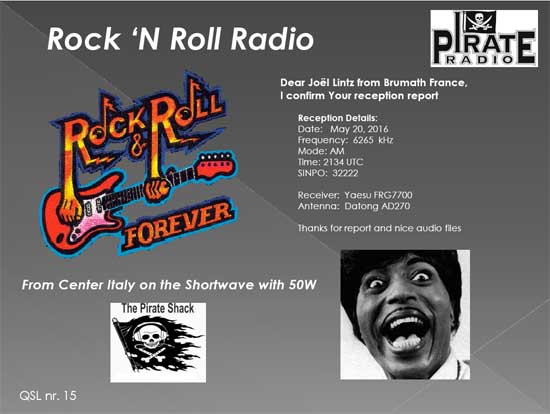 eQSL de "Rock'n Roll Radio" Rrr55010