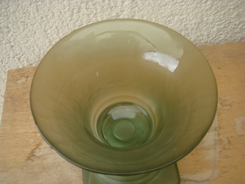 Opaque green glass vase...British 30's,Modern Chinese,TK Maxx ?/ Copied89