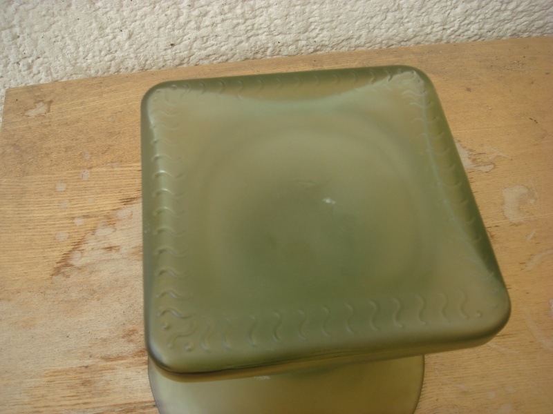 Opaque green glass vase...British 30's,Modern Chinese,TK Maxx ?/ Copied90