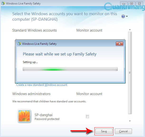 Thiết lập ứng dụng quản lý trẻ em Family Safety của Microsoft Window16