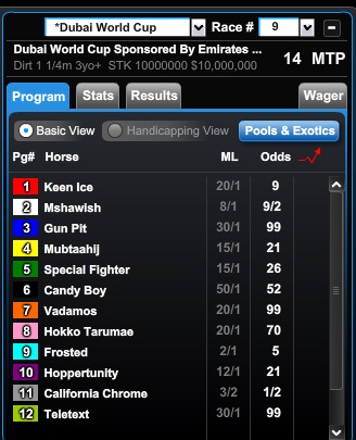 Dubai World Cup 2016 Race10