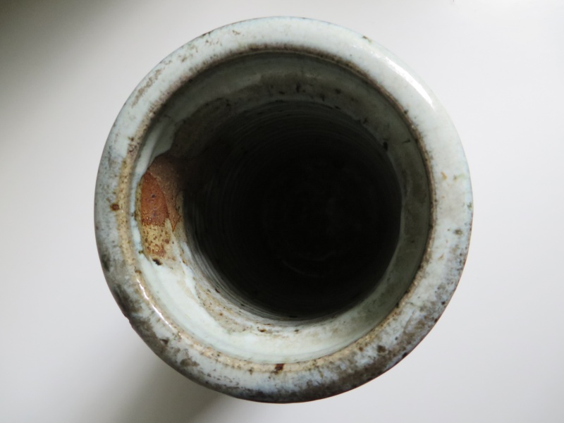 Large part glazed stoneware vase, impressed C with dot inside CO mark Img_7816