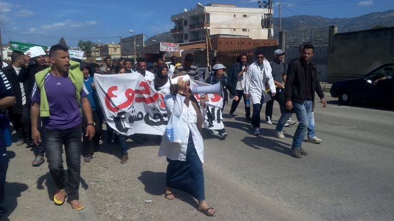 la marche des enseignants contractuels a ighezer amokrane Bejaia 28 mars 2016 112