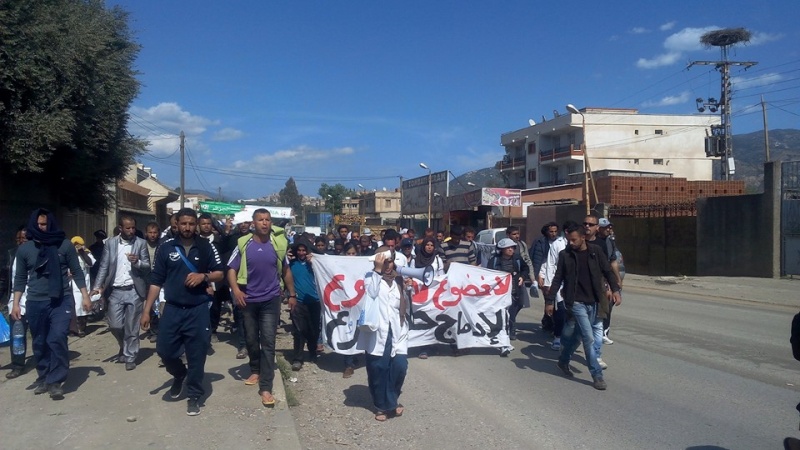 la marche des enseignants contractuels a ighezer amokrane Bejaia 28 mars 2016 211