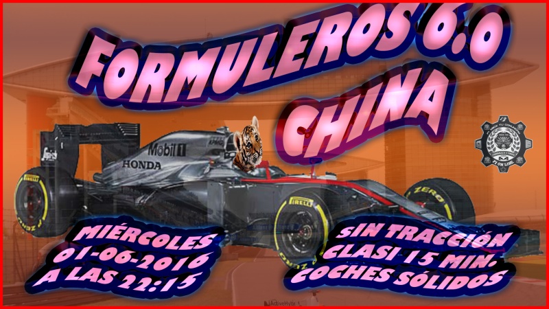 F1 2013 - XBOX 360 / CTO. FORMULEROS 6.0 - F1 XBOX / 1ª CARRERA / CONFIRMACIÓN DE ASISTENCIA AL GRAN PREMIO DE  CHINA  / MIÉRCOLES 01-06-2016 A LAS 22:15 HORAS China10