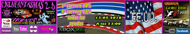  F1 2013 // CTO. CAZAFANTASMAS 2.0 - F1 XBOX CONFIRMACIÓN DE ASISTENCIA AL GRAN PREMIO DE E.E.U.U. / VIERNES 13-05-2016 A LAS 23:00 HORAS  Eeuu12