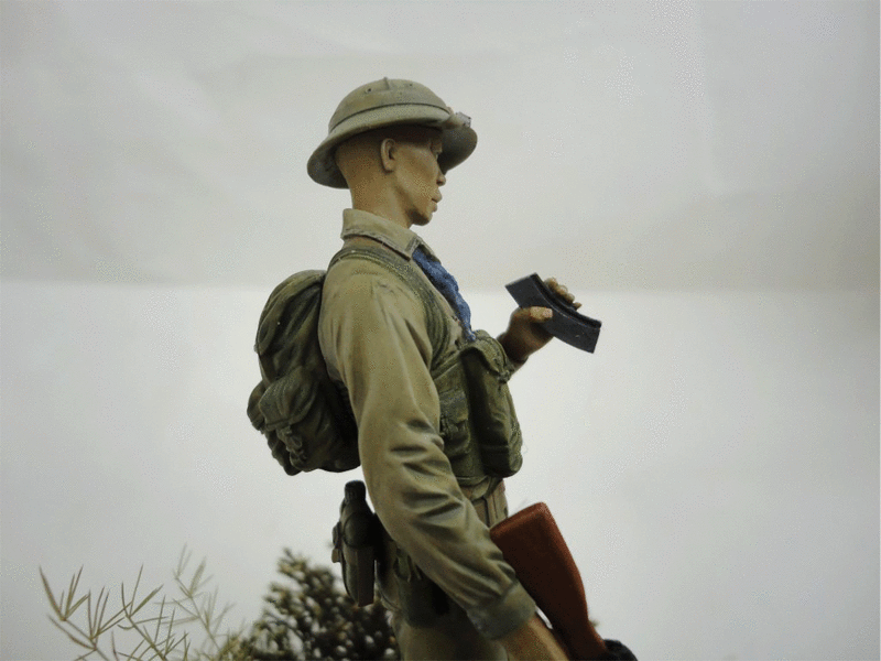 Soldat de l'armée régulière du Nord-Vietnam - 120 mm 1/16 - Verlinden 710